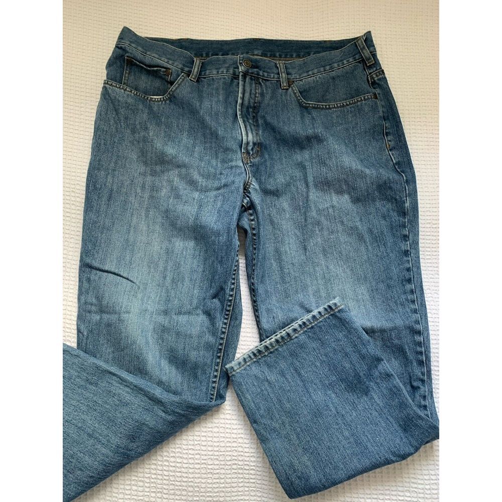 Talbot's Men's Navy‎ Blue Solid Cotton Blend Jeans 38W 32L